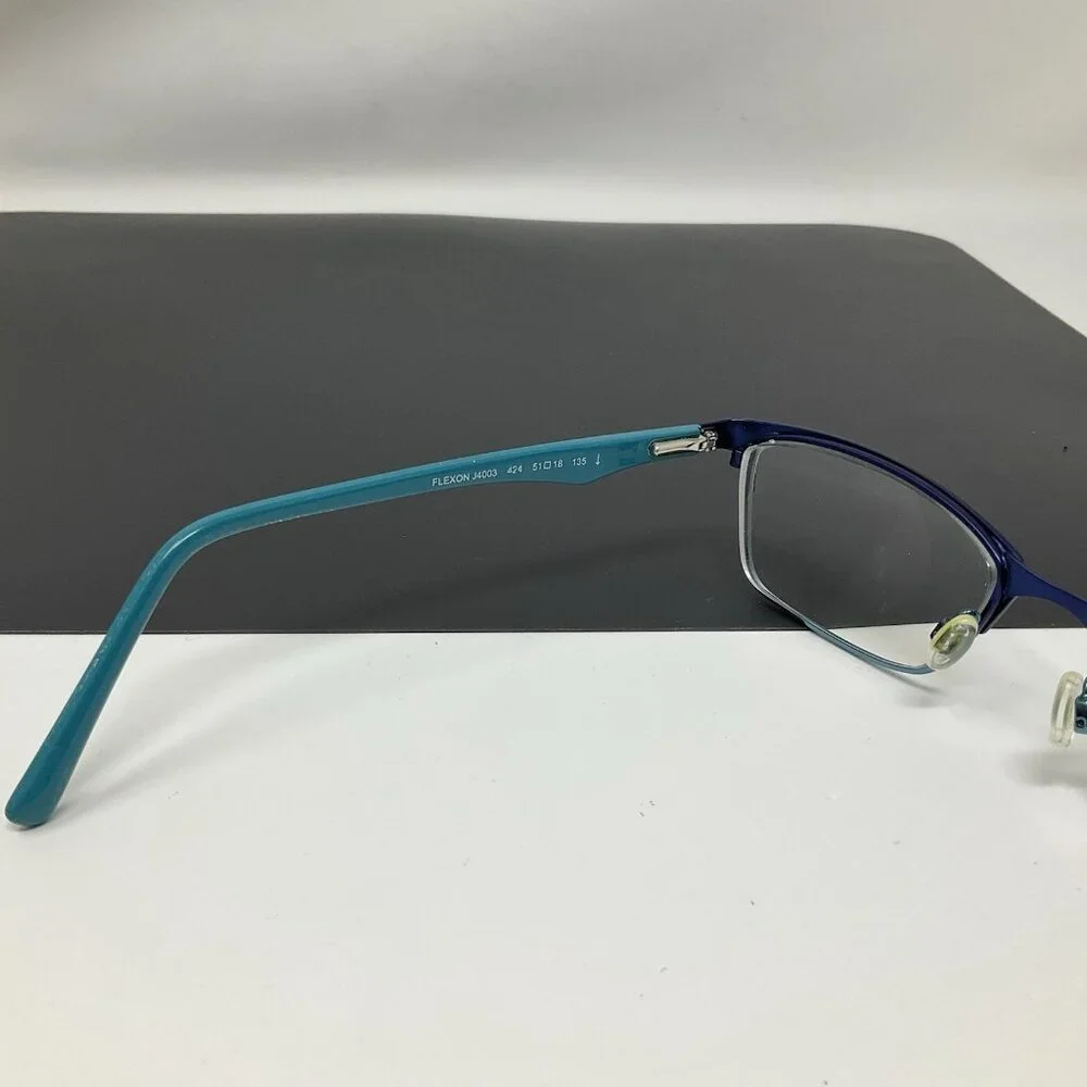 FLEXON JUNIOR J4003 424 Turquoise Navy Unisex Kids Eyeglasses 51 [] 18-135